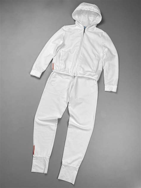 prada white tracksuit